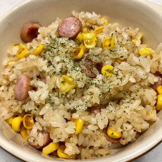 とうもろこしのマーガリンしょうゆチャーハン